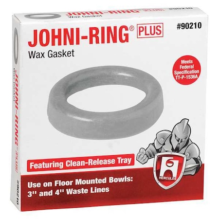 Toilet Bowl Ring, Standard, Wax, 3in-4in MPN:90210