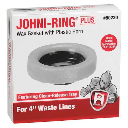 Toilet Bowl Ring, Wax, 4in MPN:90230