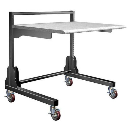 Medical Workstation, 37 in H, Black/Gray MPN:95-21PAC-036