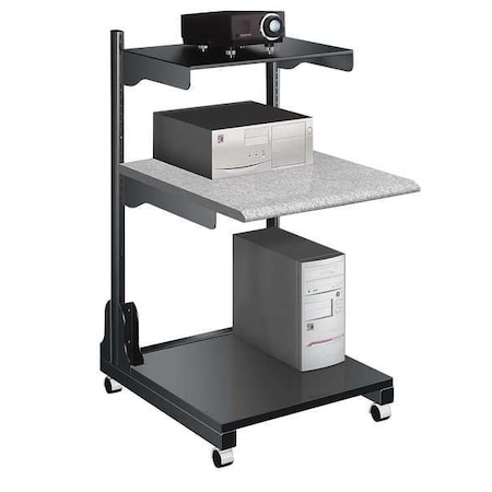 Medical Workstation, 42 in H, Black/Gray MPN:95-00042-024