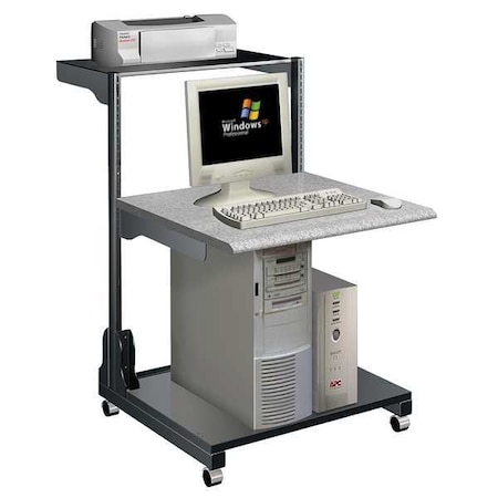 Medical Workstation, 42 in H, Black/Gray MPN:95-00042-030