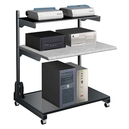 Medical Workstation, 42 in H, Black/Gray MPN:95-00042-036