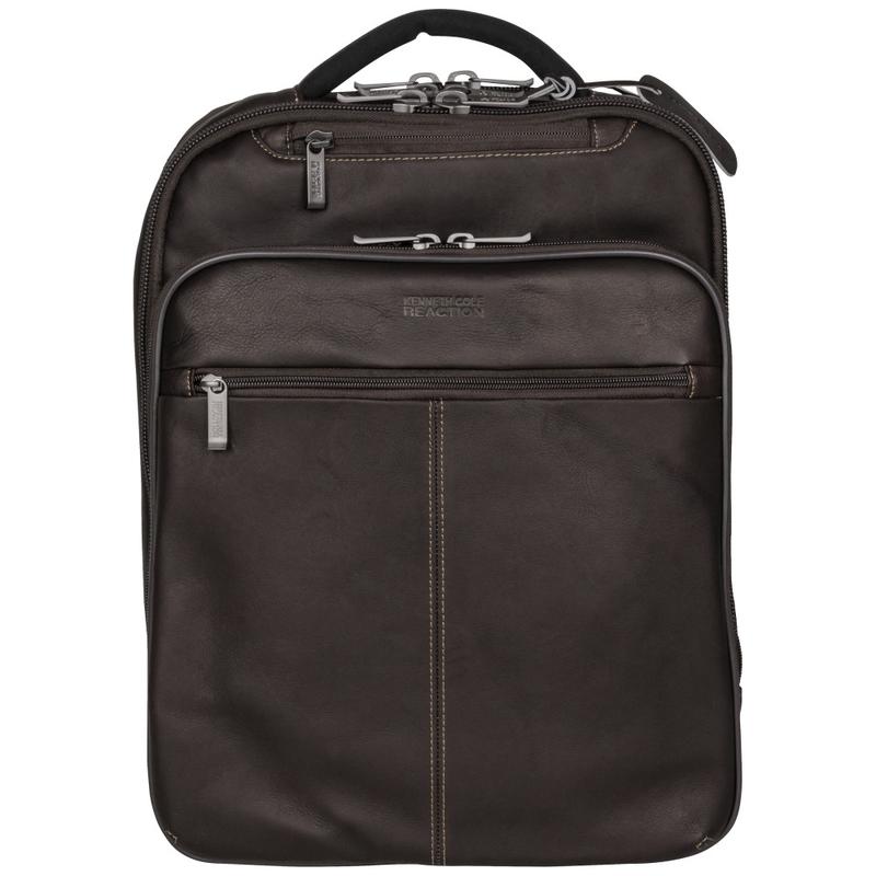 Kenneth Cole Reaction Leather Laptop Backpack, Brown MPN:580671
