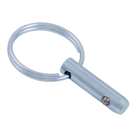 Detent Hitch Pin, 1/4 in Dia, 1/2 in Usable L, Carbon Steel, 1 PK MPN:DTP-0250-0500