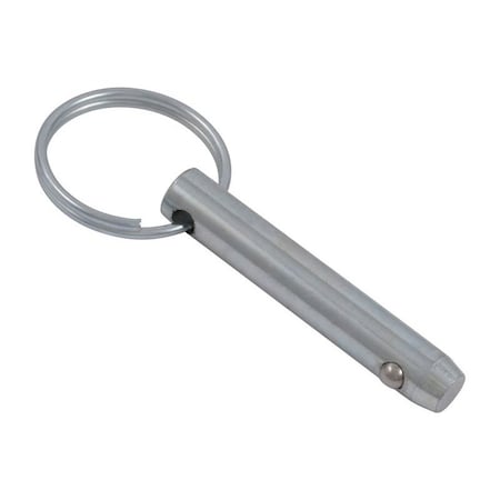 Detent Hitch Pin, 5/16 in Dia, 1-1/4 in Usable L, Carbon Steel, 1 PK MPN:DTP-0312-1250