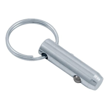 Detent Hitch Pin, 3/8 in Dia, 5/8 in Usable L, Carbon Steel, 1 PK MPN:DTP-0375-0625