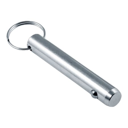 Detent Hitch Pin, 3/4 in Dia, 3-1/2 in Usable L, Carbon Steel, 1 PK MPN:DTP-0750-3500