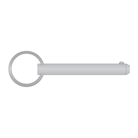 Detent Hitch Pin, 3/8 in Dia, 3-1/2 in Usable L, Stainless Steel, 1 PK MPN:DTPS-0375-3500