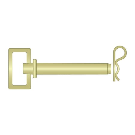 Hitch Pin, 5/8 in Dia, 8 in Usable L, Carbon Steel, 1 PK MPN:HP-0625-6000S