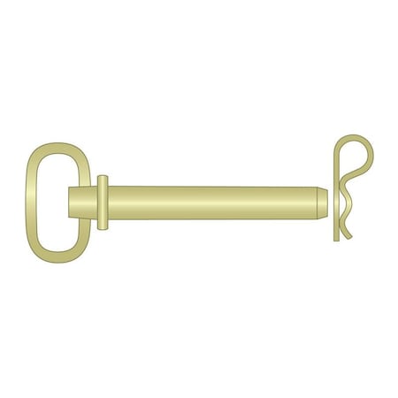 Cotterless Hitch Pin, 1-1/2 in Dia, 10 in Usable L, Carbon Steel, 1 PK MPN:HP-1500-8000R