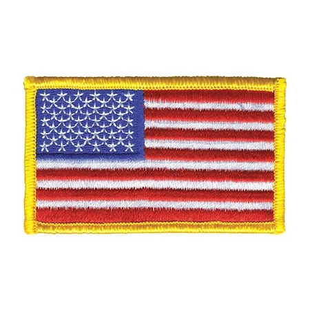 U.S. Flag, Embroidered Patch, Medium, Gold MPN:0001HP