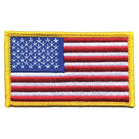Embroidered Patch, U.S. Flag, Medium Gold MPN:0002