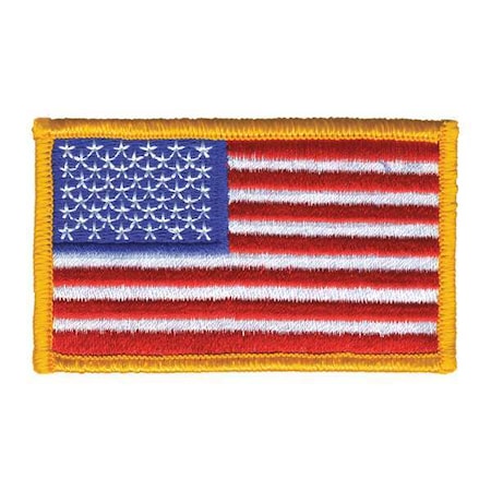 Embroidered Patch, U.S. Flag, Dark Gold MPN:0003HP