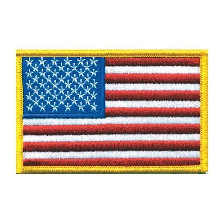 Embroidered Patch, U.S. Flag, Medium Gold MPN:0021