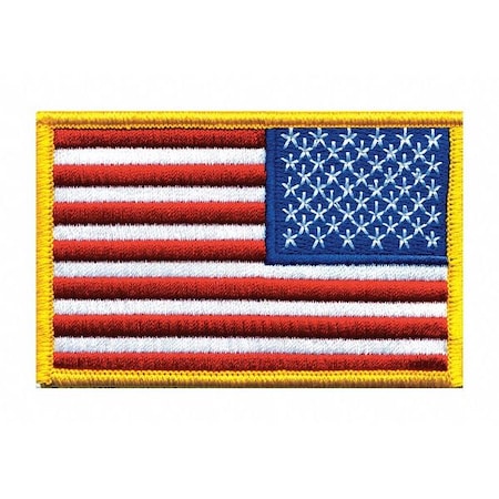 Embroidered Patch, U.S. Flag, Medium Gold MPN:0022