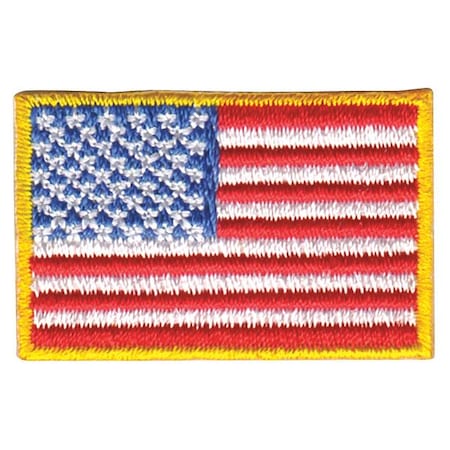 Embroidered Patch, U.S. Flag, Medium Gold MPN:0028