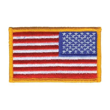 Embroidered Patch, U.S. Flag, Dark Gold MPN:0038