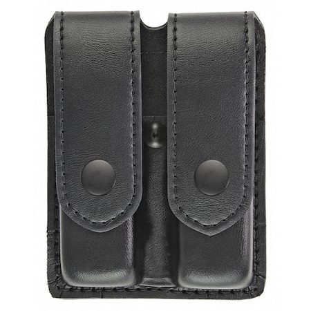 Magazine Pouch, Synthetic Leather, Black, M, Snap MPN:1432PB