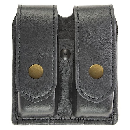 Magazine Pouch, Synthetic Leather, Black, L, Snap MPN:1434PA