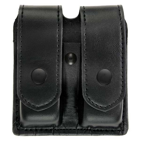 Magazine Pouch, Synthetic Leather, Black, L, Snap MPN:1434PB