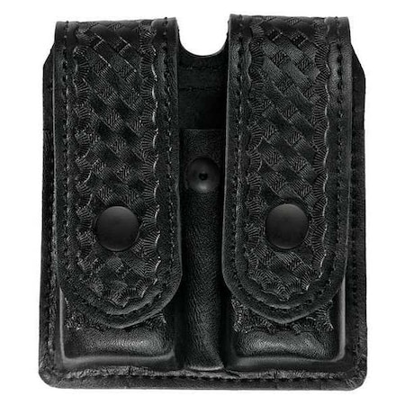 Magazine Pouch, Synthetic Leather, Black, L, Snap MPN:1434WB