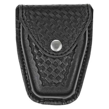 Handcuff Pouch, Synthetic Leather, Black, L, Snap MPN:1452WN