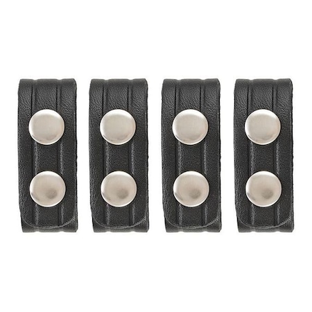 Belt Keeper, Synthetic Leather, Black, Universal, Snap MPN:1499PN