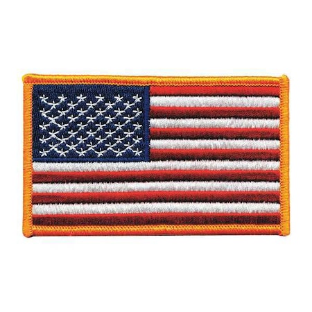 Embroidered Patch, U.S. Flag, Dark Gold MPN:7362