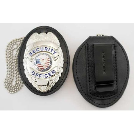 Badge Holder, Universal, Black, Leather MPN:9140S