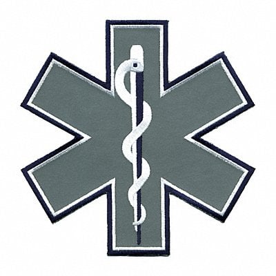 Embroidered Patch Star of Life Navy/Wht MPN:4818