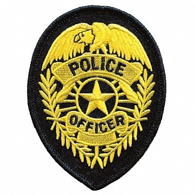 Embrdrd Patch Police Officer Gold/Blck MPN:5122