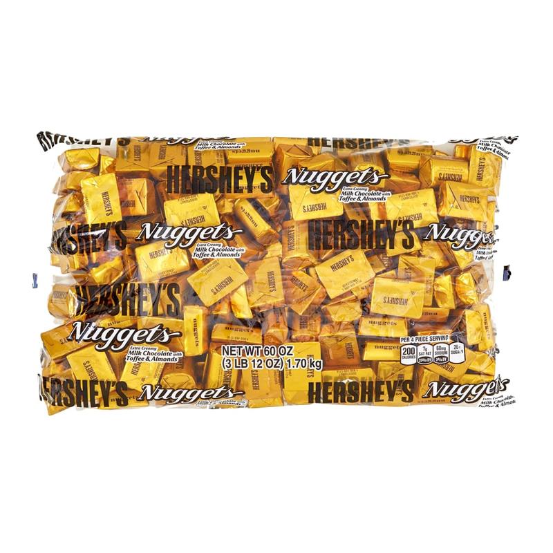Hersheys Nuggets Milk Chocolates With Toffee And Almonds, 60 Oz MPN:246-00051