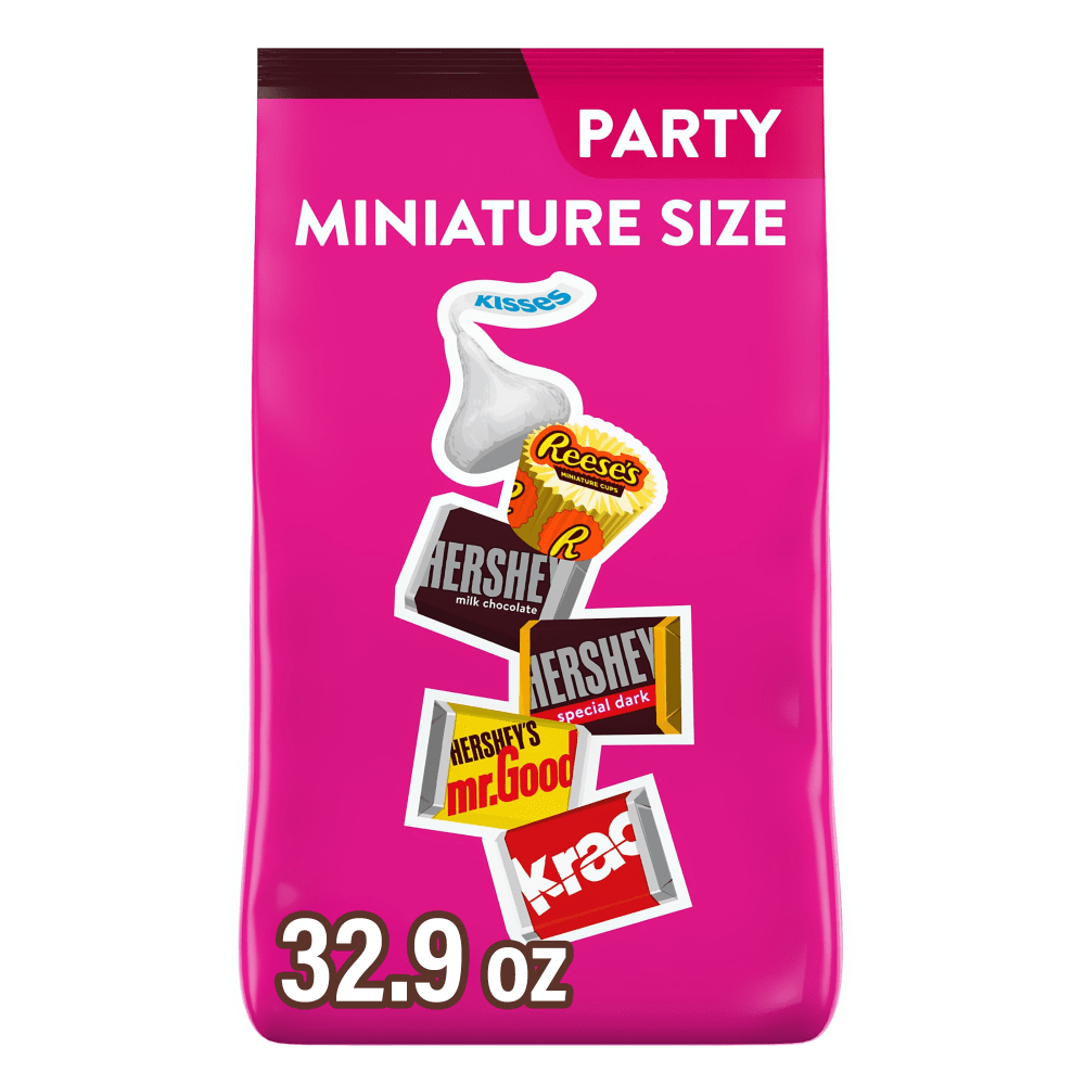 Hersheys, Reeses, Kisses Milk Chocolate Candy Mini Assortment, 32.9 Oz, Pack Of 122 Pieces MPN:HEC45716