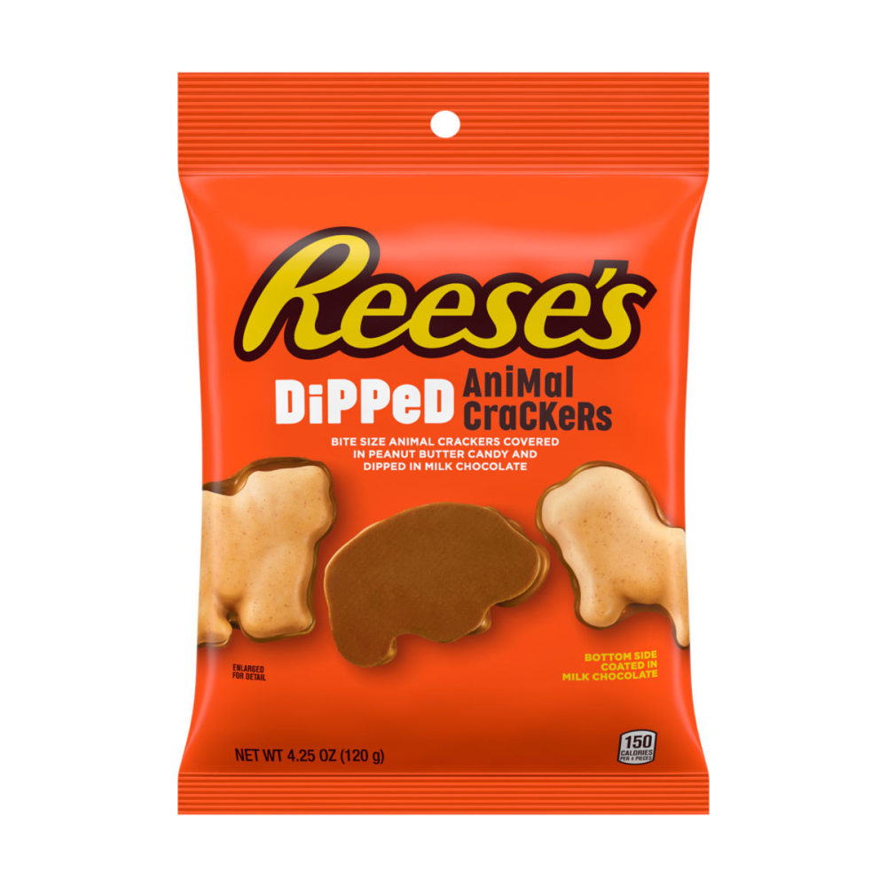 Reeses Dipped Animal Crackers Peg Bags, 4.25 Oz, Pack Of 12 Bags MPN:34000 21753