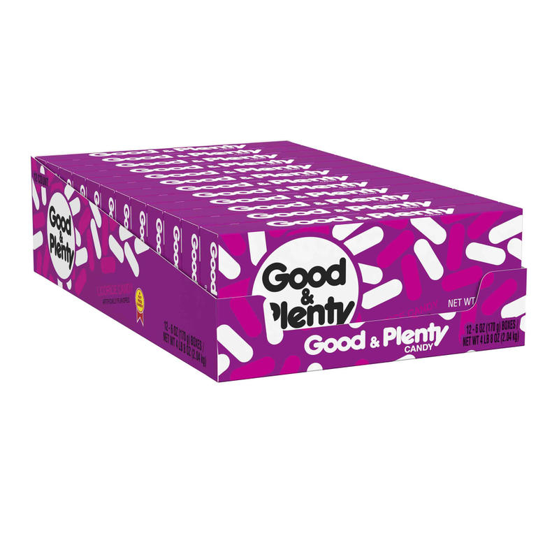 Good & Plenty Licorice Candy, 6 Oz, Pack Of 12 Boxes MPN:08813