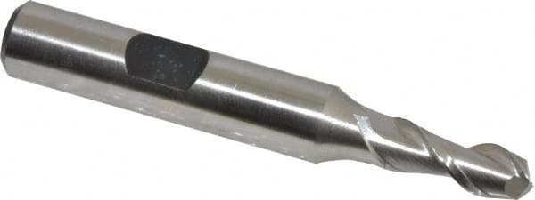 Square End Mill: 1/4'' Dia, 5/8'' LOC, 3/8'' Shank Dia, 2-1/2'' OAL, 2 Flutes, High Speed Steel MPN:E107001601