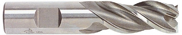 Square End Mill: 1/2'' Dia, 1-1/4'' LOC, 1/2'' Shank Dia, 3-1/4'' OAL, 3 Flutes, High Speed Steel MPN:E107003201