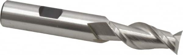 Square End Mill: 1/2'' Dia, 1-1/4'' LOC, 1/2'' Shank Dia, 3-1/4'' OAL, 2 Flutes, High Speed Steel MPN:E107003202