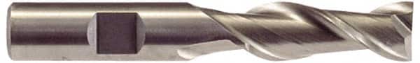 Square End Mill: 1'' Dia, 2'' LOC, 1'' Shank Dia, 4-1/2'' OAL, 2 Flutes, High Speed Steel MPN:E107006402