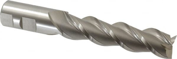 Square End Mill: 1'' Dia, 4'' LOC, 1'' Shank Dia, 6-1/2'' OAL, 3 Flutes, High Speed Steel MPN:E107106401