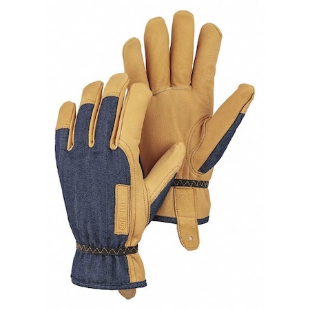Glove, Leather, Goatskin, Denim/Tan, XL MPN:73400-271-10