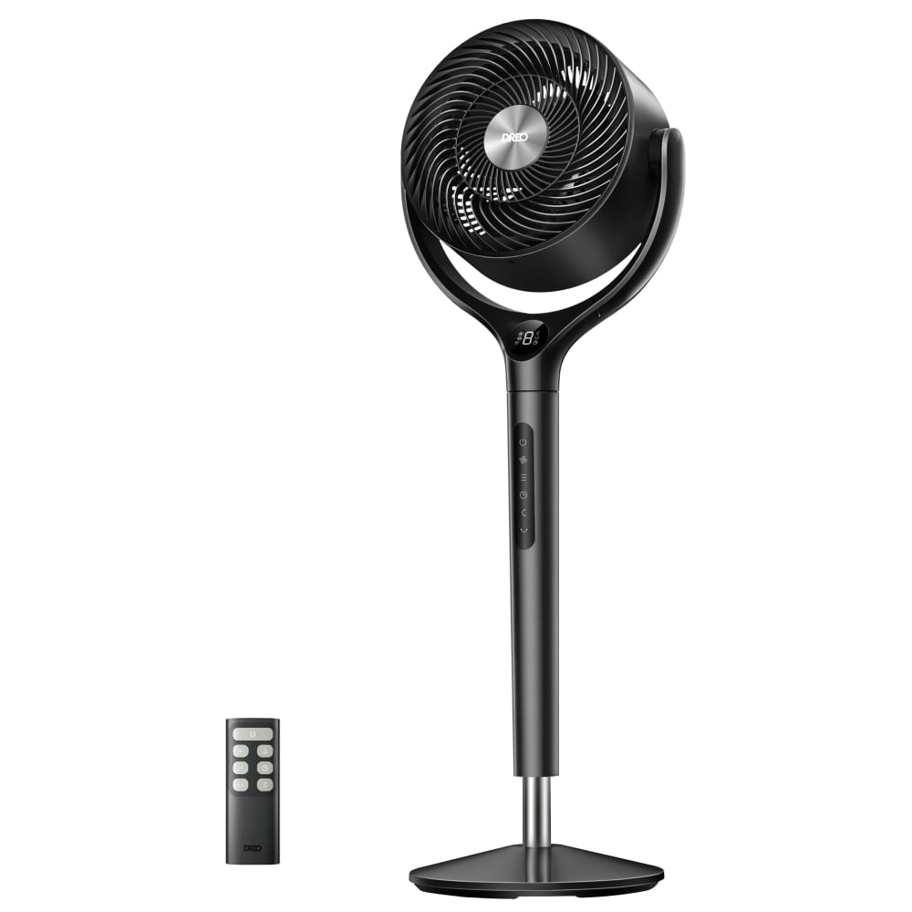 Dreo 9in Air Circulator Pedestal Floor Fan, Black, Total Qty 1, DRHPF022 MPN:DRHPF022