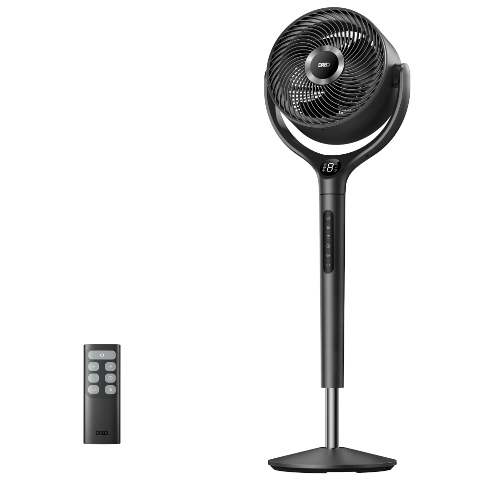 Dreo 9in Air Circulator Pedestal Floor Fan, Black, Total Qty 1, DRHPF023 MPN:DRHPF023