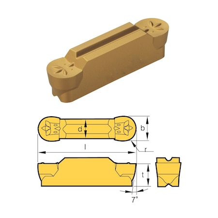 MRMN-600-M Grade BPS253-CVD Grooving Insert MPN:6024-3035