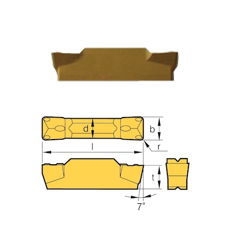 MGMN-200-G Grade BPG20B-PVD Cut-Off & Grooving Insert MPN:6024-3051