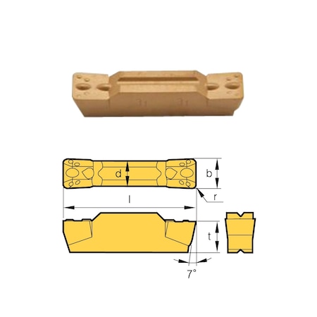 MGMN-300-M Grade BPG20B-PVD Cut-Off & Grooving Insert MPN:6024-3053