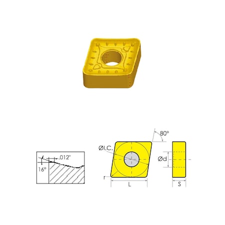 CNMG-644-DR Coated Carbide Insert MPN:6048-0644