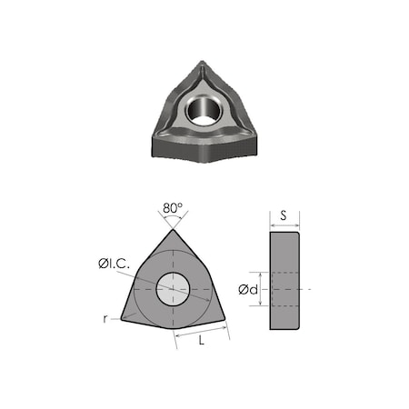 WNMG-432-EM NC-TiAIN Coated Carbide Insert MPN:6052-0432