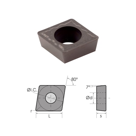 CPMT-21.51 Black Diamond Coated Carbide Insert MPN:6060-0211