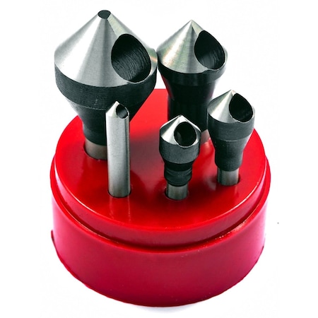 5 Piece 82 Degree Zero-Flute Countersink & Deburring Tool Set MPN:2001-0006